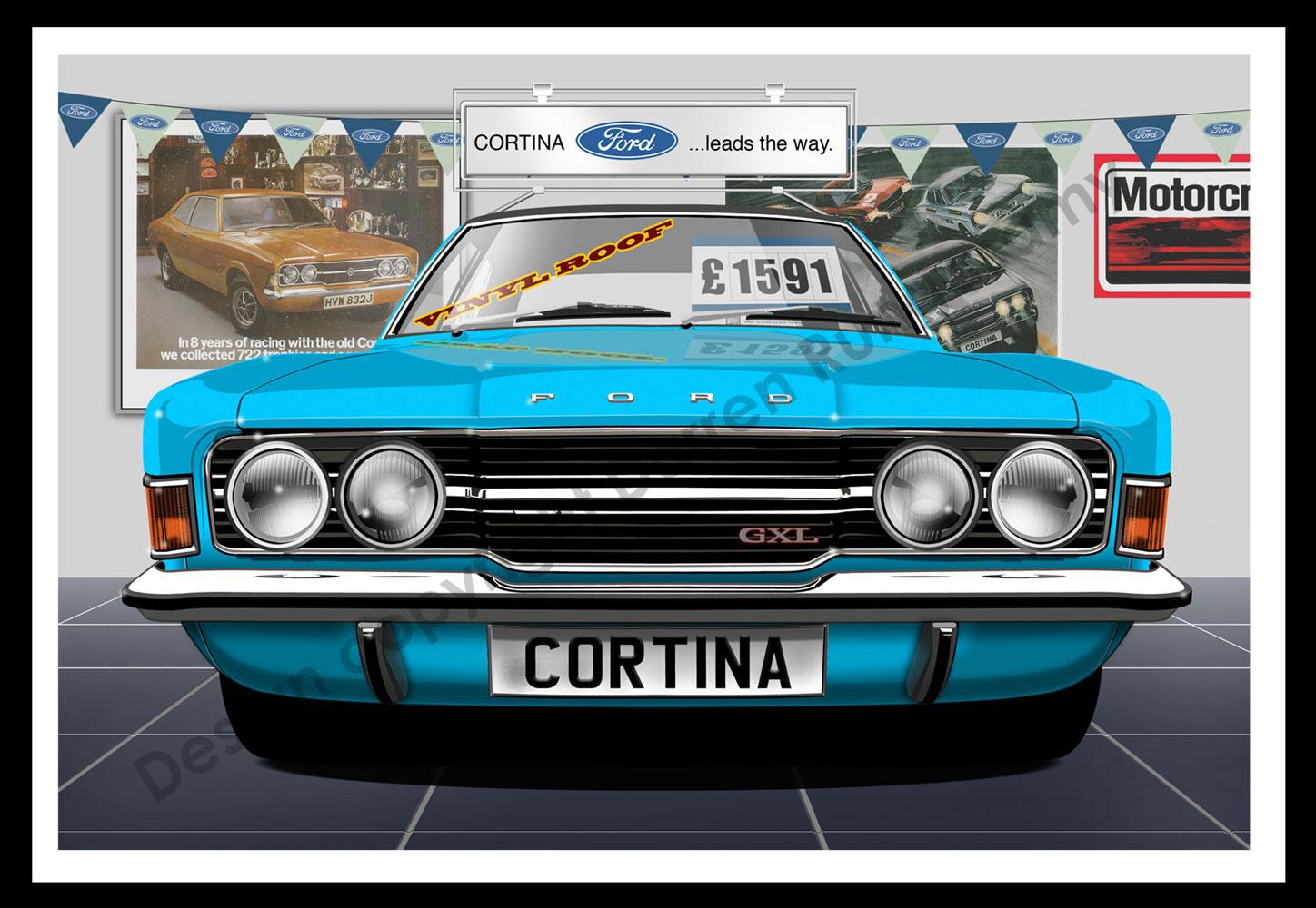Ford Cortina showroom